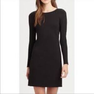 Theory Kalion Dress Women's M Black Stretch Arm Zippers